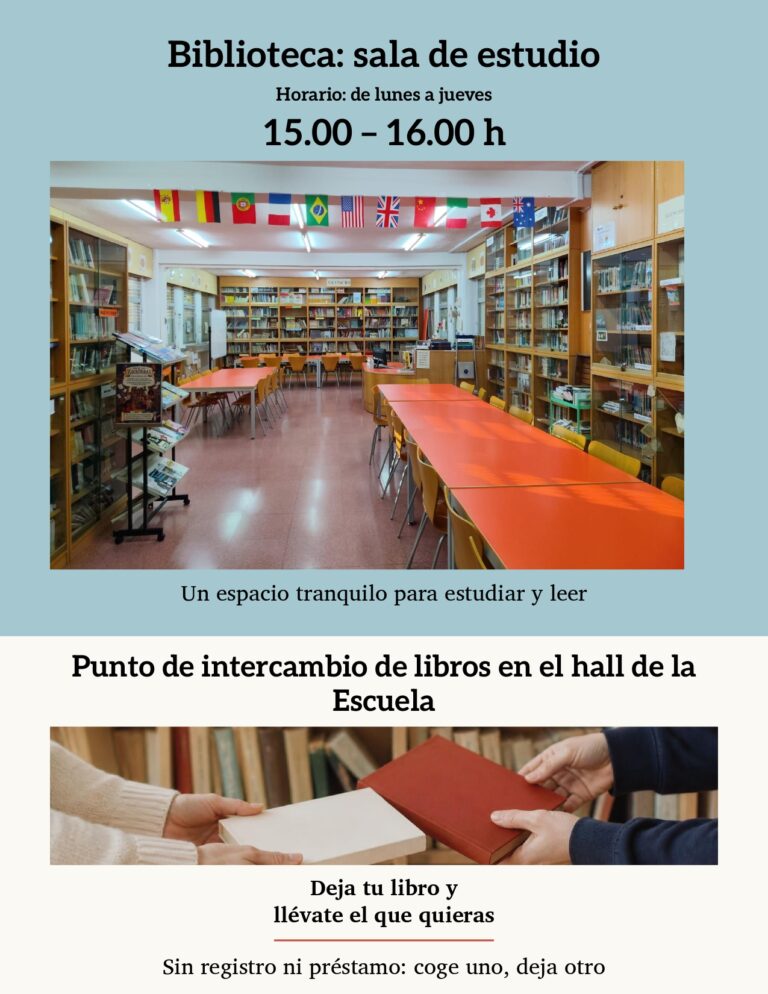 Bibliotecea: sala de estudio